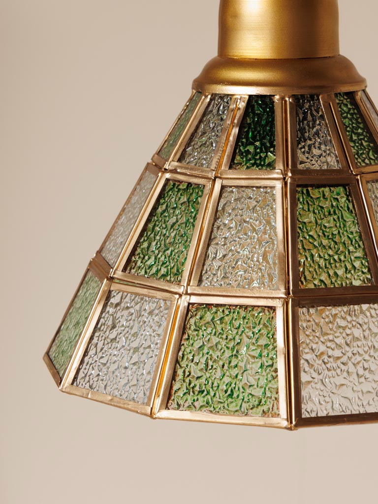 Conical hanging lamp green squares Vitra