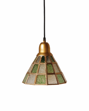 Conical hanging lamp green squares Vitra