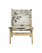 Chair relax cowhide brown/white