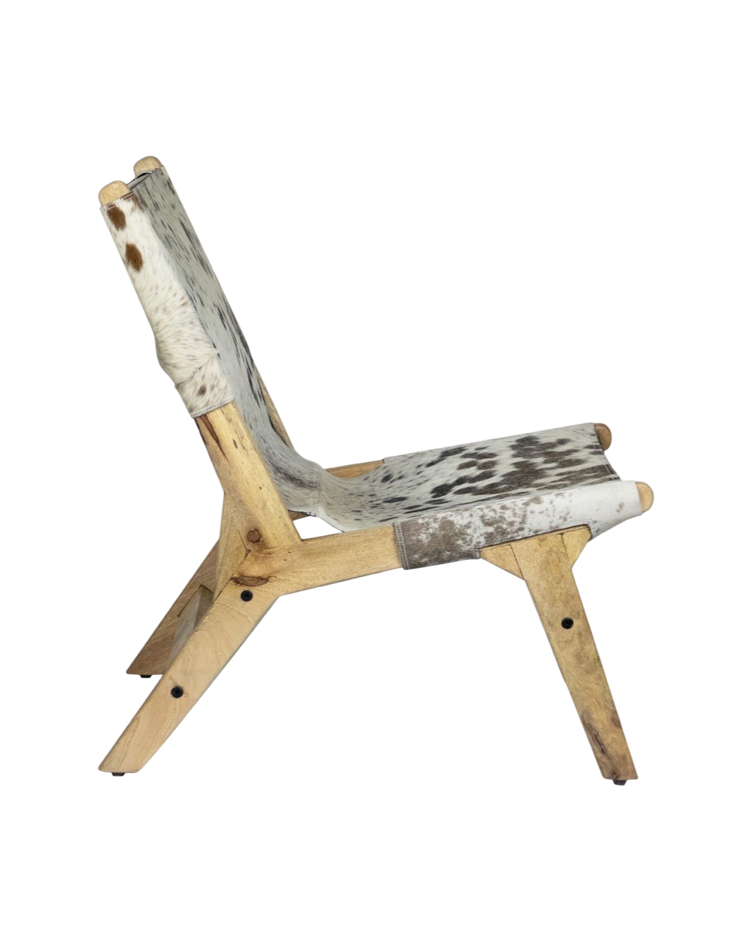 Chair relax cowhide brown/white