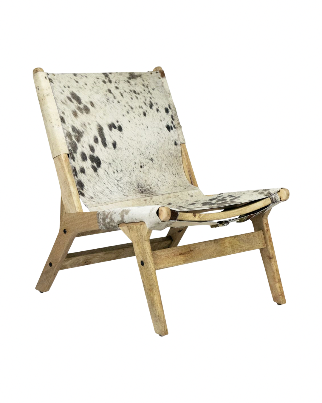 Chair relax cowhide brown/white