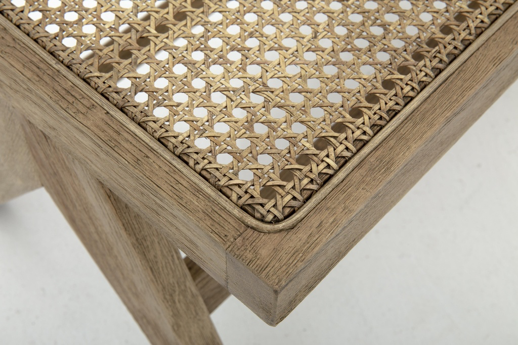 Flamant BRUNO, bench, oak and reed