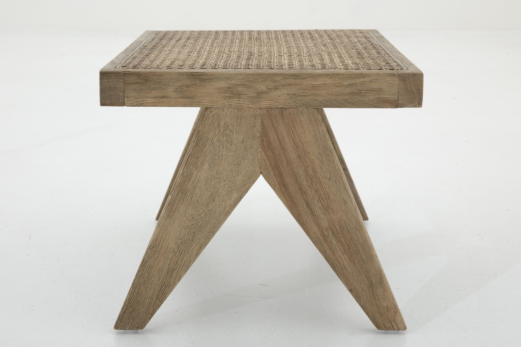 Flamant BRUNO, bench, oak and reed