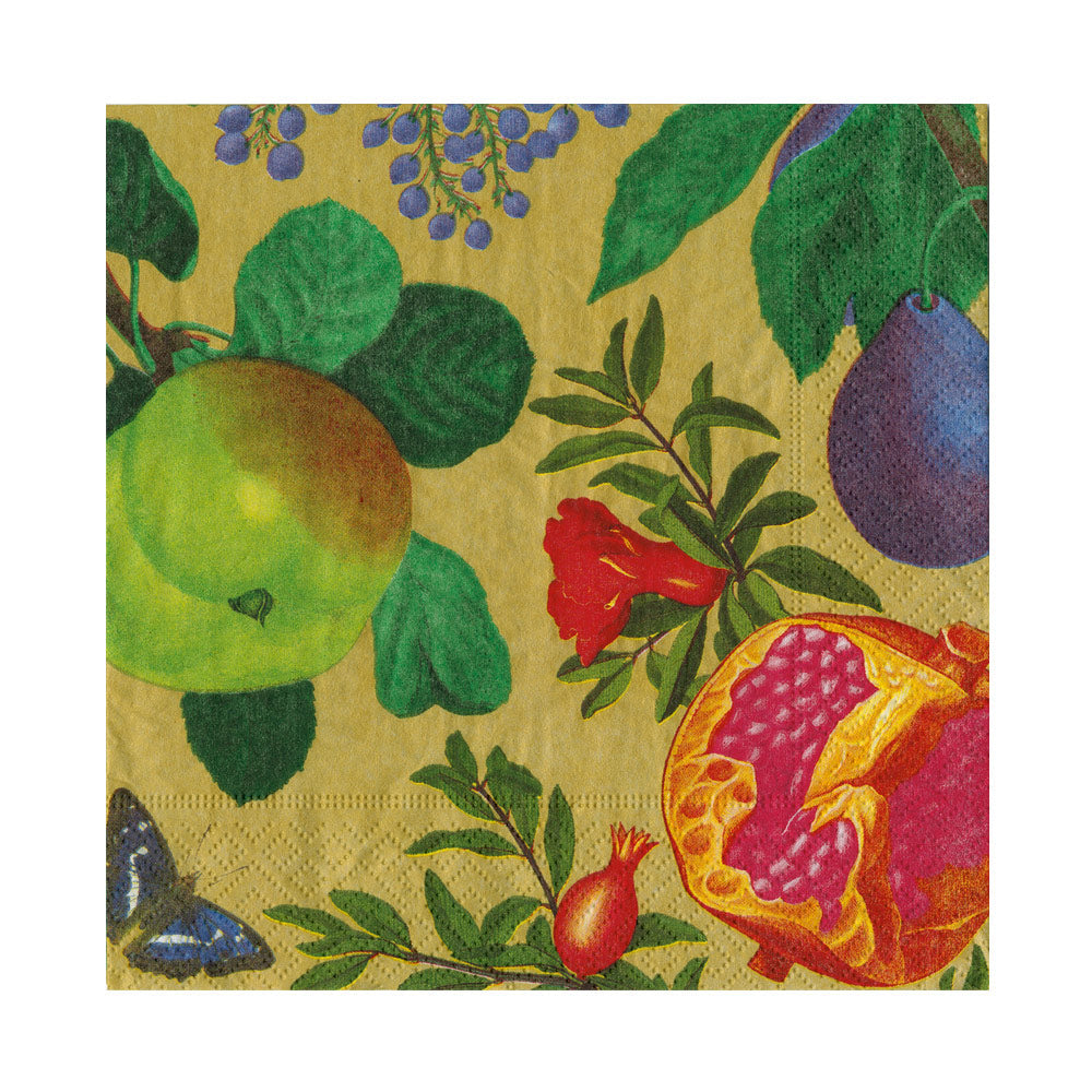 Caspari Royal Orchard Gold 2 Luncheon Napkins
