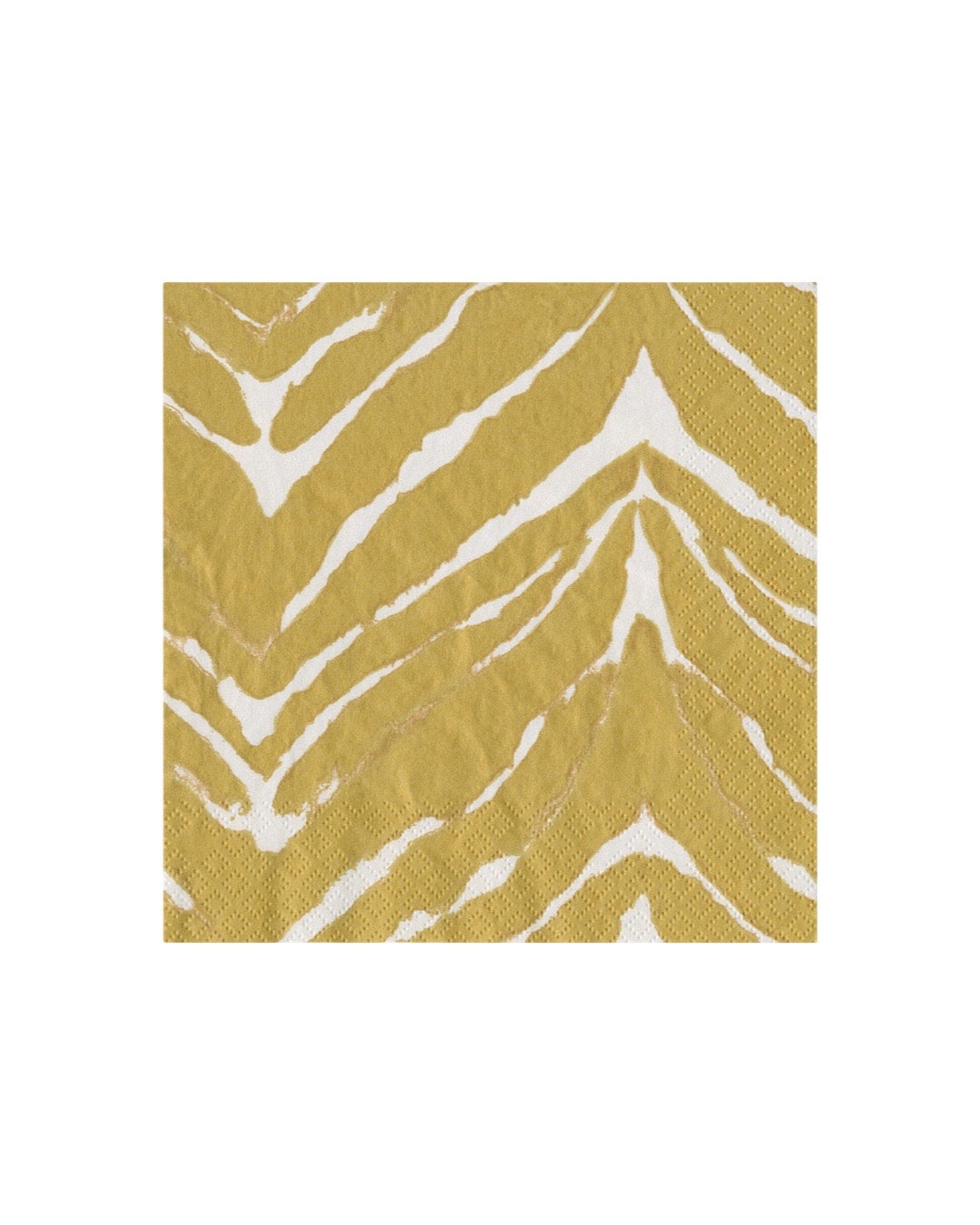 Caspari Go Wild White/Gold Napkin Luncheon