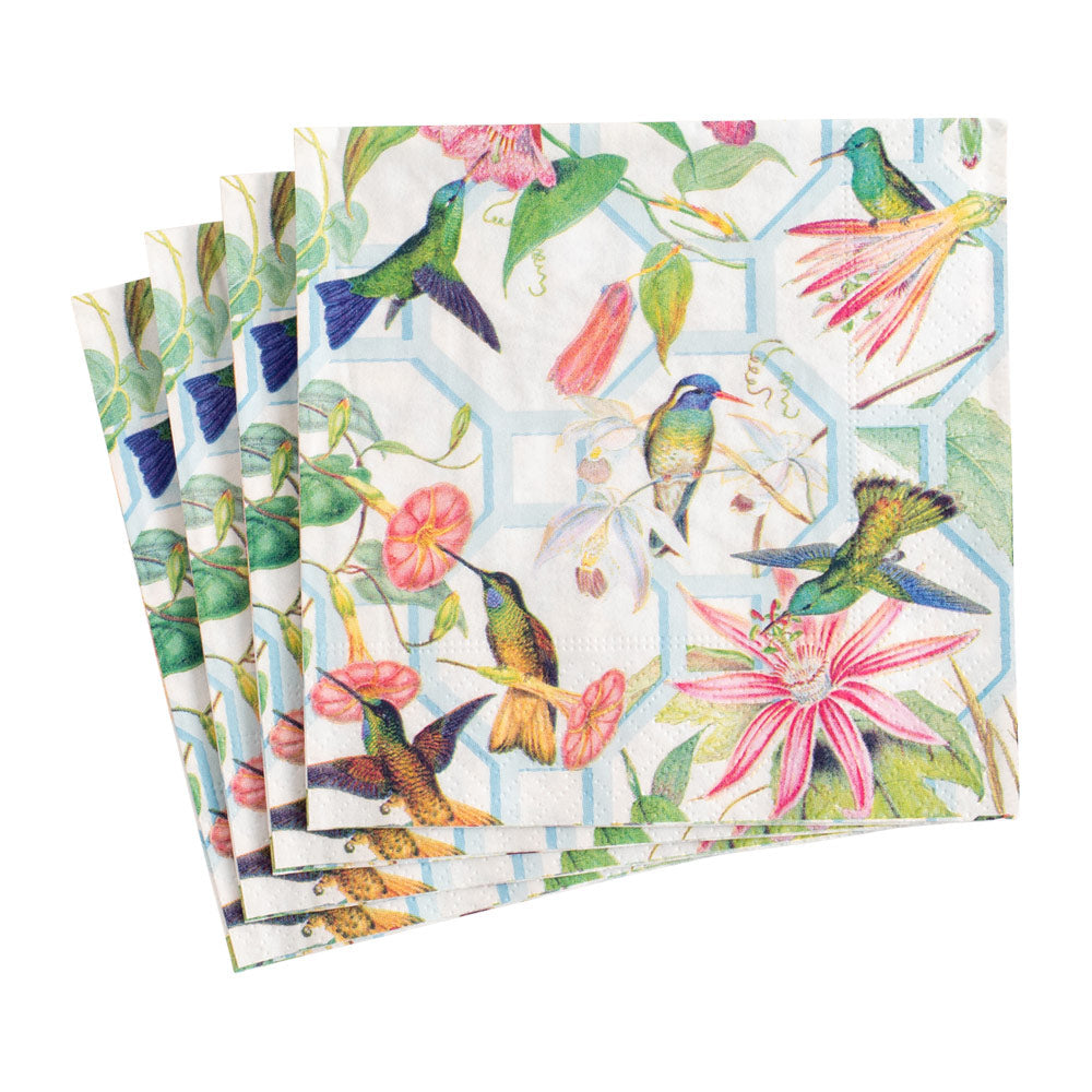 Caspari Hummingbird Trellis Luncheon Napkin