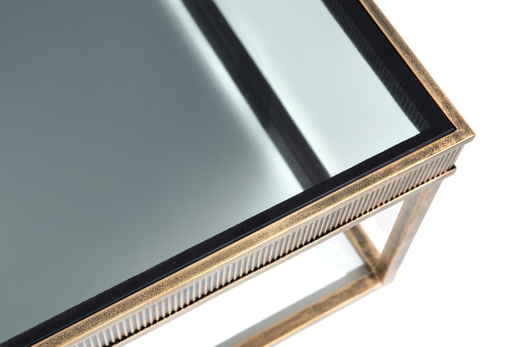 Flamant COMINO, coffee table, rectangular, metal and glass (VARA VÆNTANLEG)