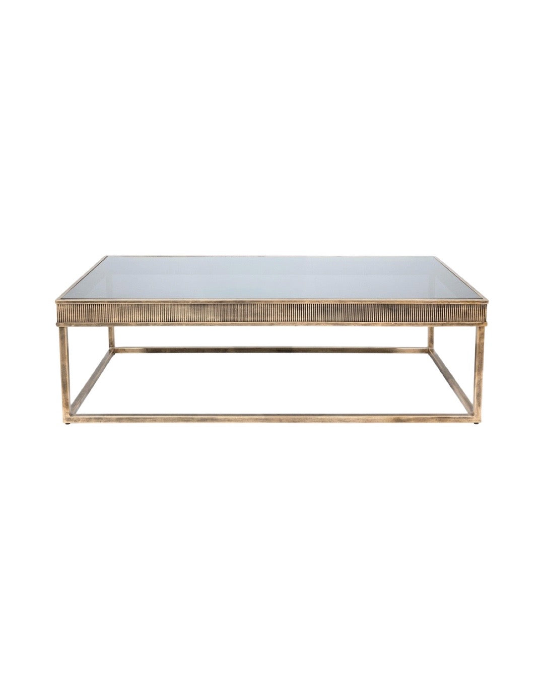 Flamant COMINO, coffee table, rectangular, metal and glass (VARA VÆNTANLEG)