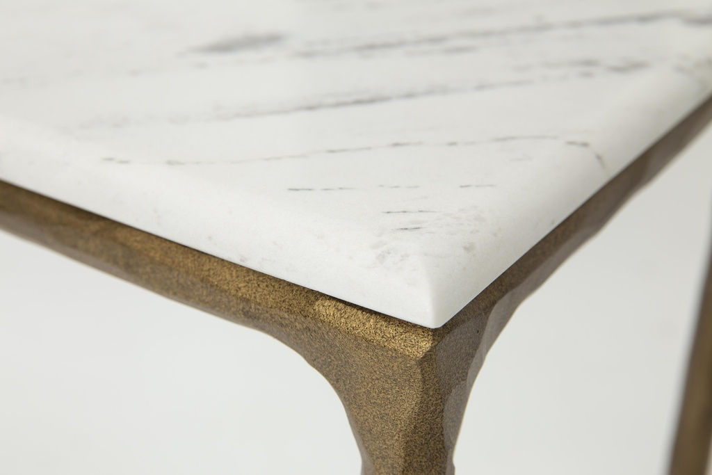 Flamant MARABELLE, console table, metal and marble