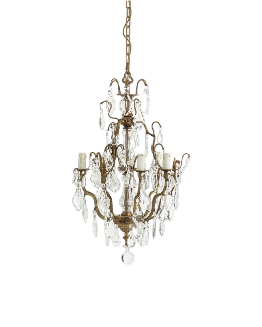 Flamant BRUXELLES, chandelier, glass drops, 6 lamps