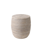 Flamant TOGO, side table, reed, white washed