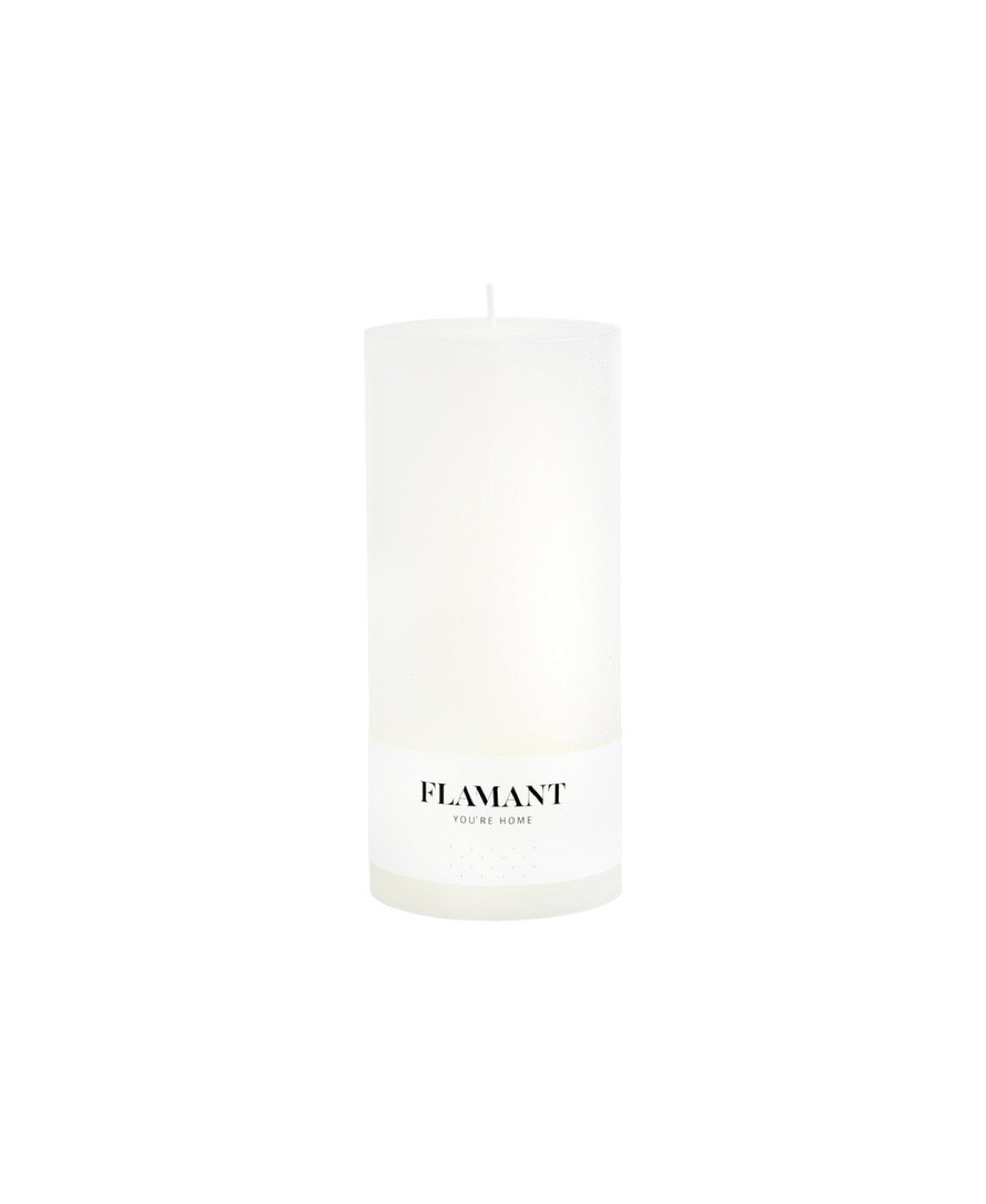 Flamant BETH, candle, colour white, 9x20cm