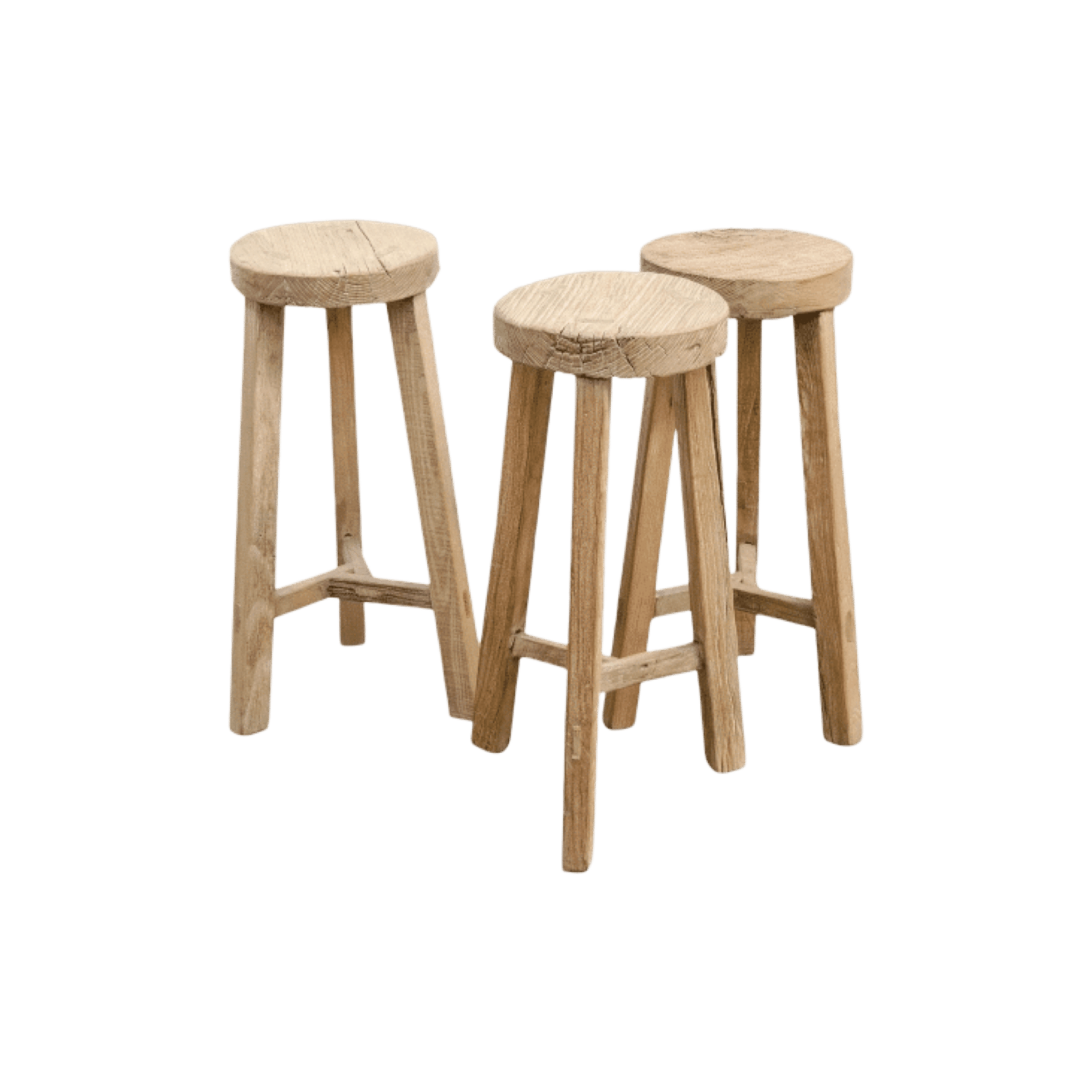 Vermissen barstool round natural