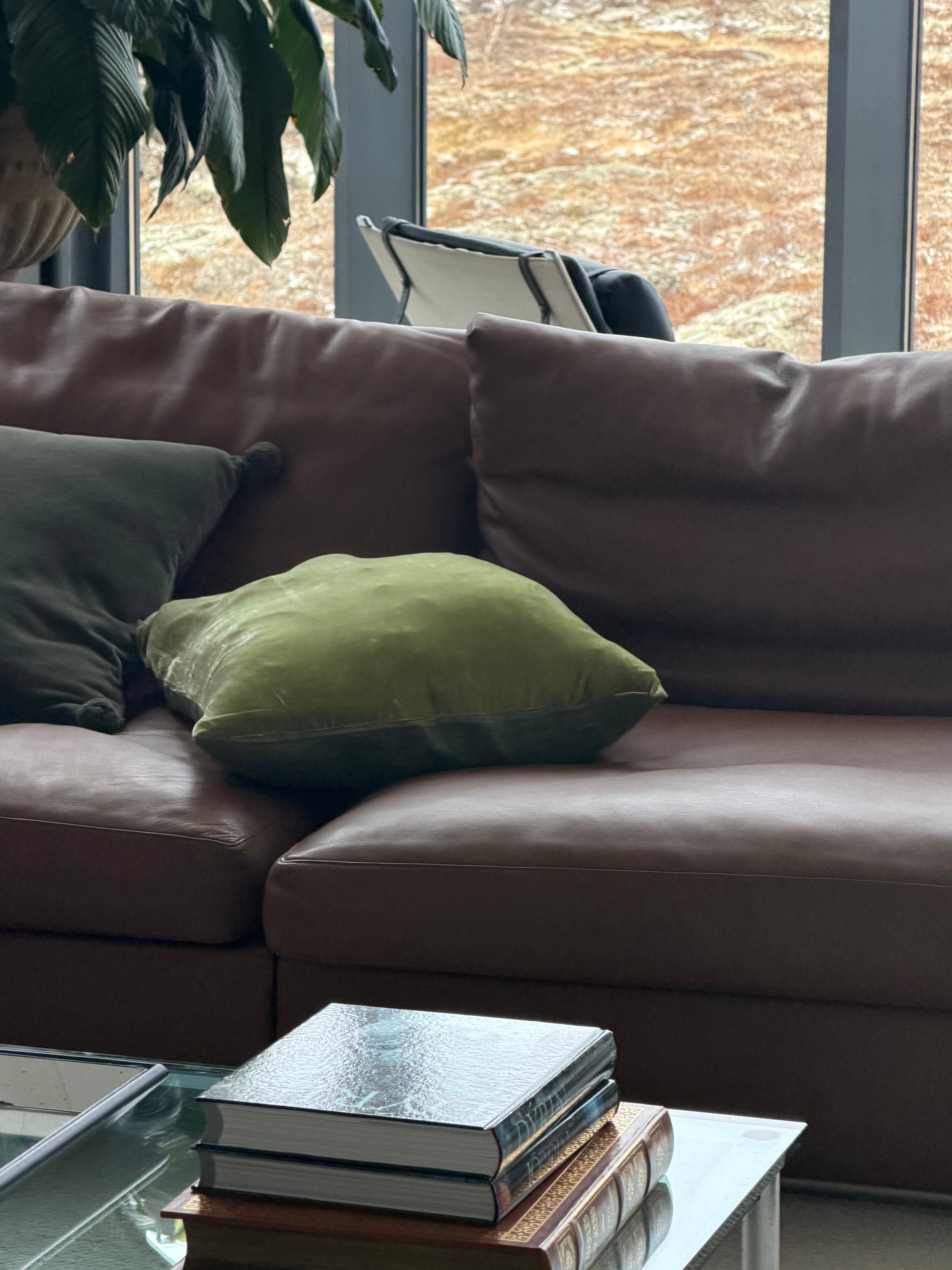 Fabric Copenhagen Silk Velvet Pillow Olive