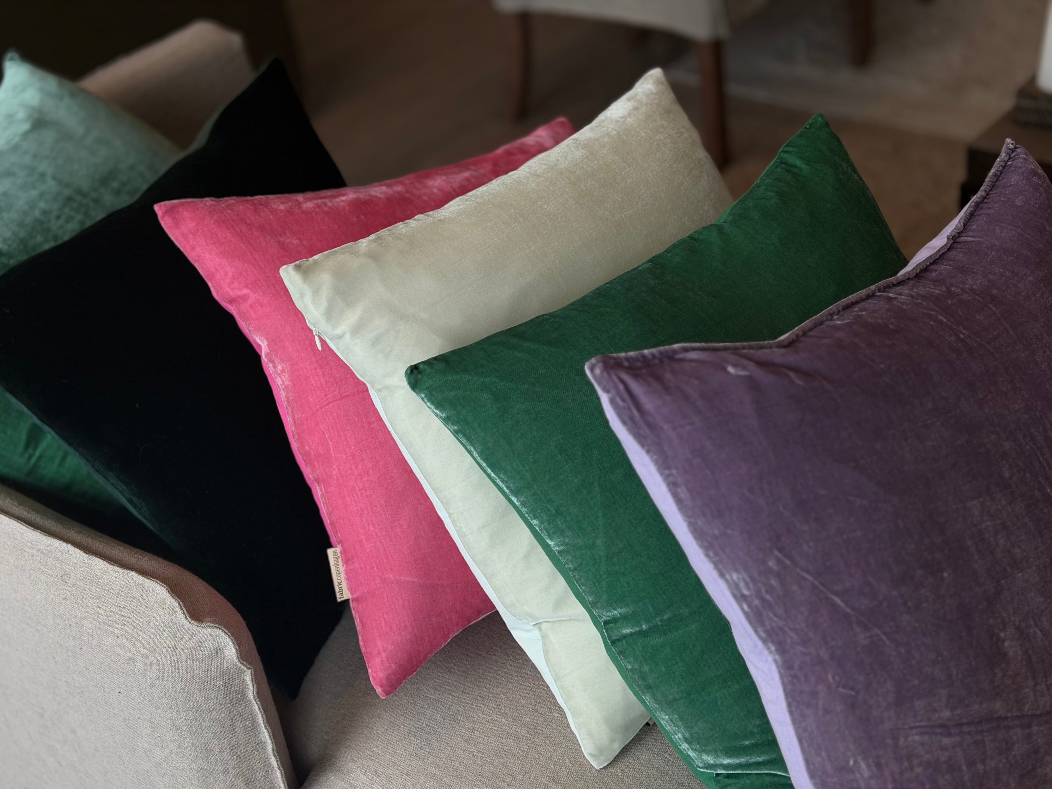 Fabric Copenhagen Silk Velvet Pillow Pink