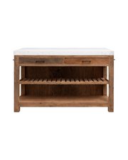 Greta Kitchen Counter, Marble Top