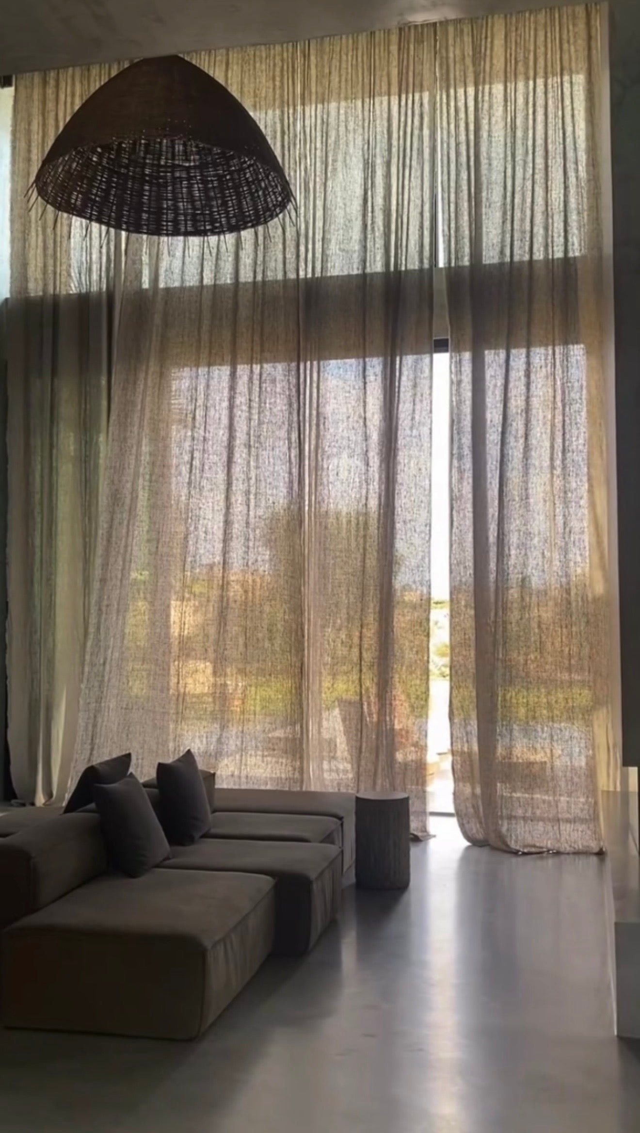 Aquvireo CHLOE Linen Curtain, Natural