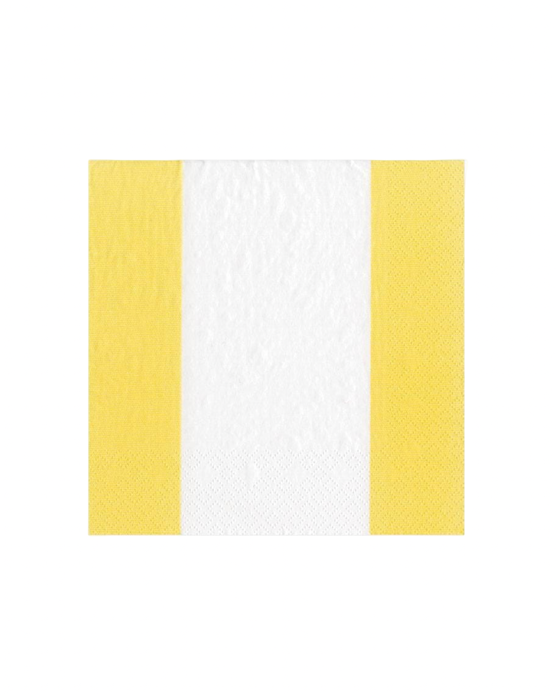 Caspari Bandol Stripe Yellow Cocktail Napkins