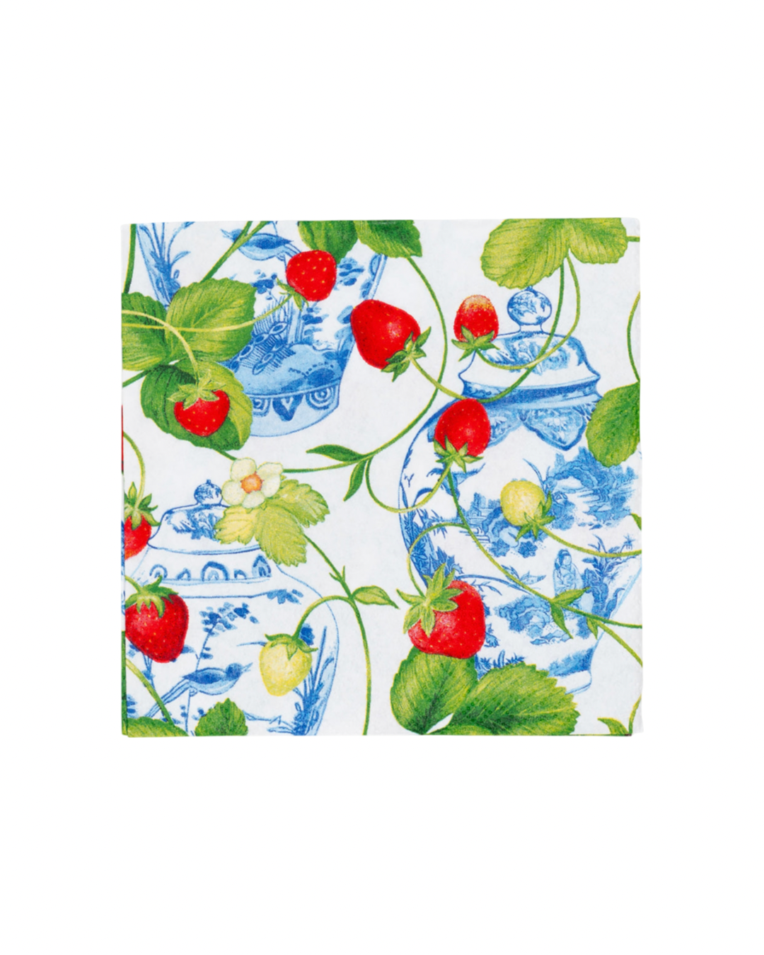 Caspari Strawberries And Cream Napkin Luncheon