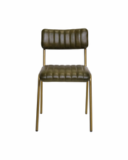 Chicago Chair Green Brass