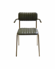 Chicago Armchair Green Brass