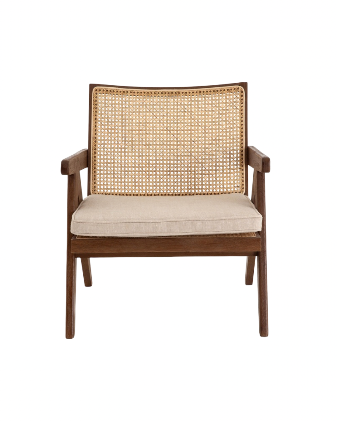 Flamant BRUNO seat, weathered oak, reed, with cushion