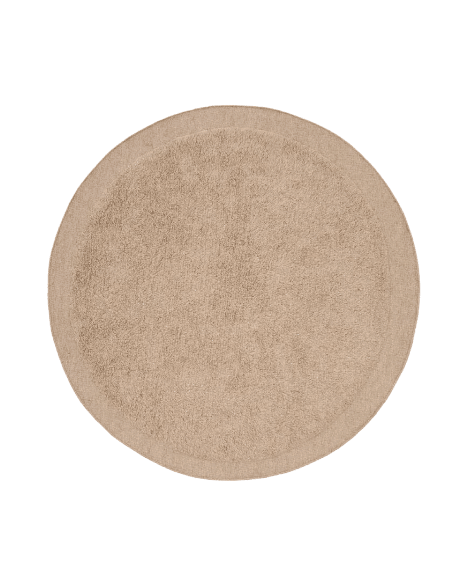 Marley round beige wool rug 200 cm