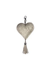 Keychain heart grey
