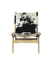 Chair relax cowhide black/white