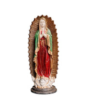 Virgin Statue Green and Red
