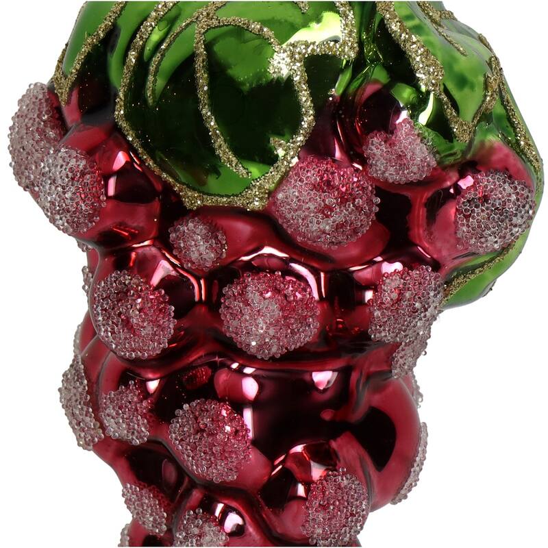 Ornament Grapes Glass Red