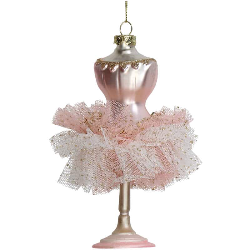 Ornament Buste Glass Pink