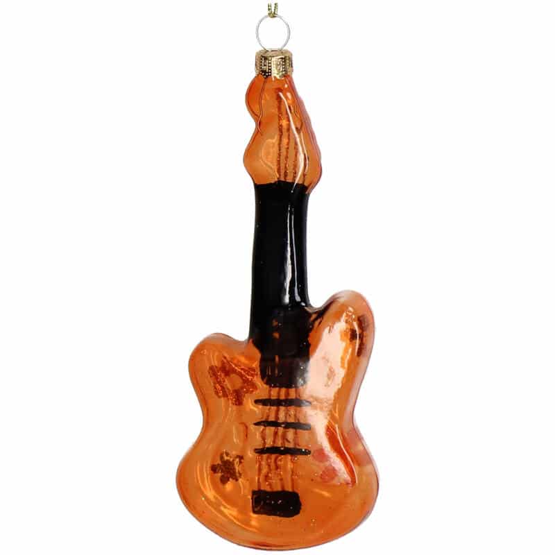 Ornament Retro Guitar Glass Orange