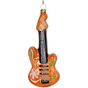 Ornament Retro Guitar Glass Orange
