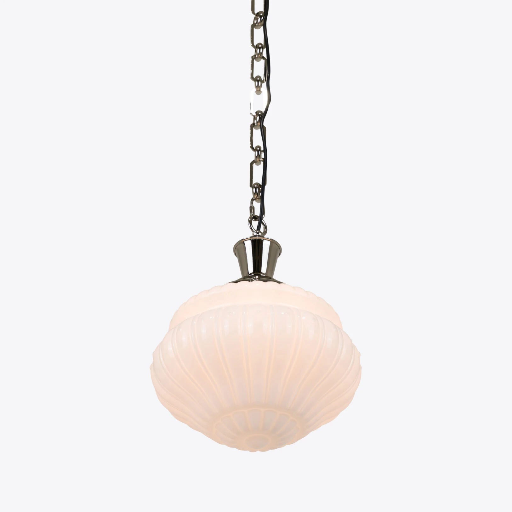 Pure White Lines Freya Opaline Pendant Bronze