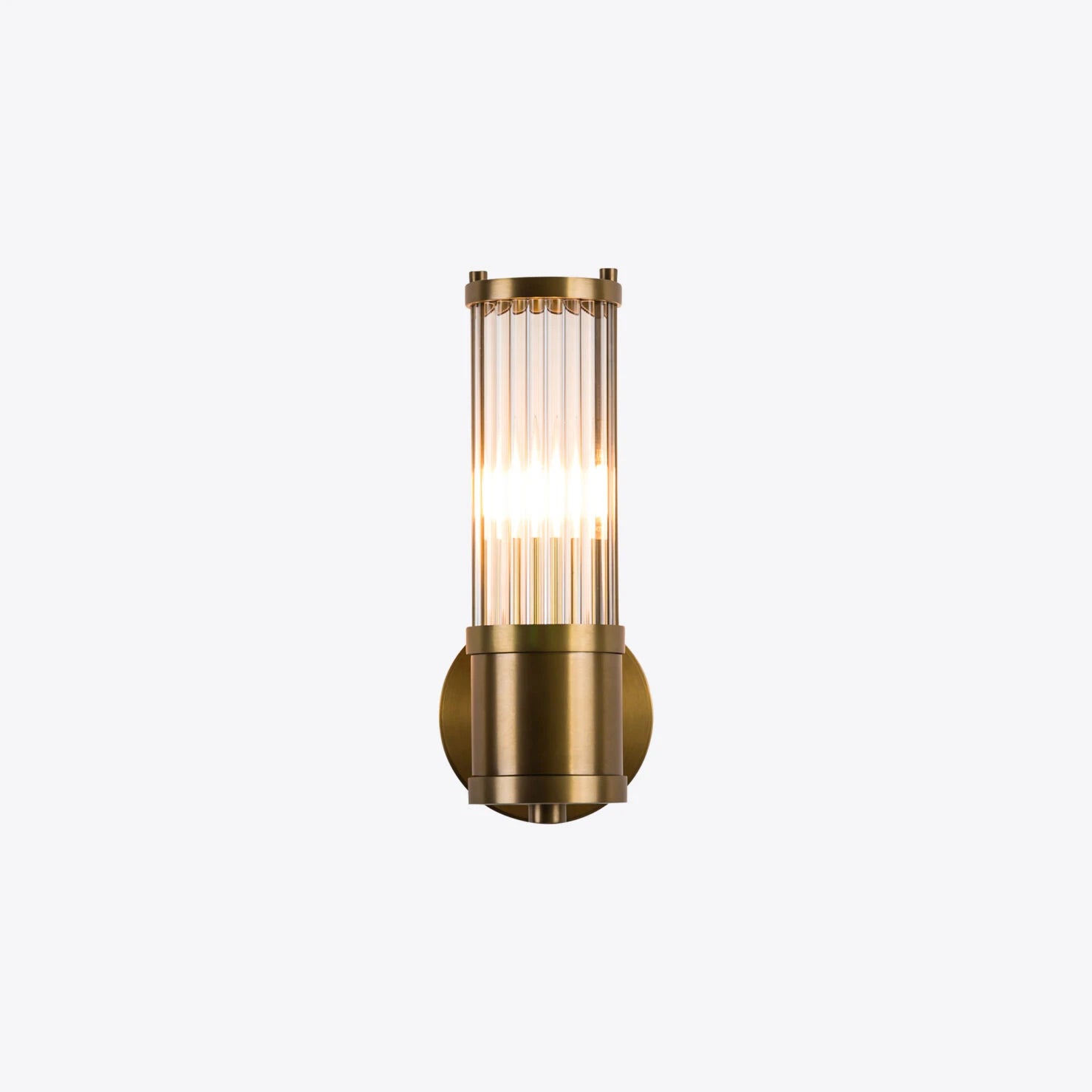 Pure White Line Hendrix Single Wall Lamp Brass