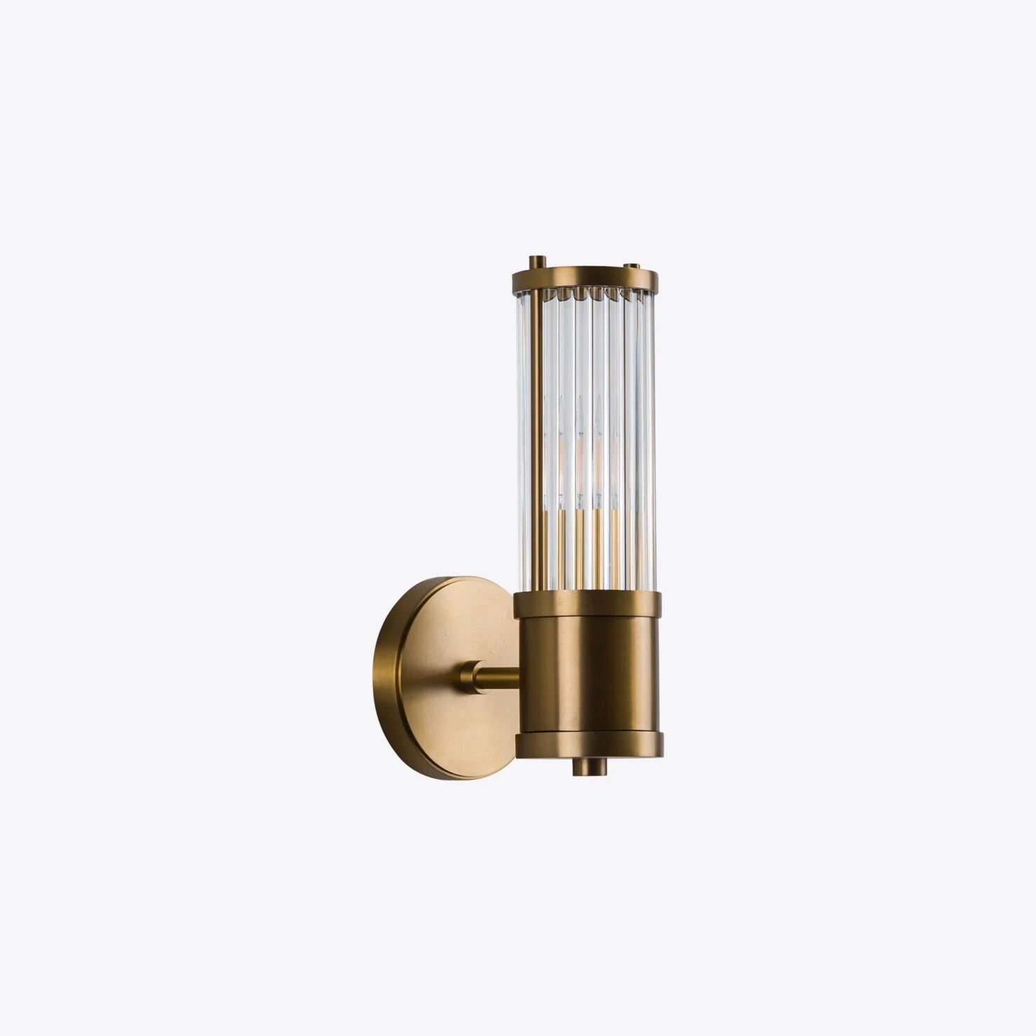 Pure White Line Hendrix Single Wall Lamp Brass