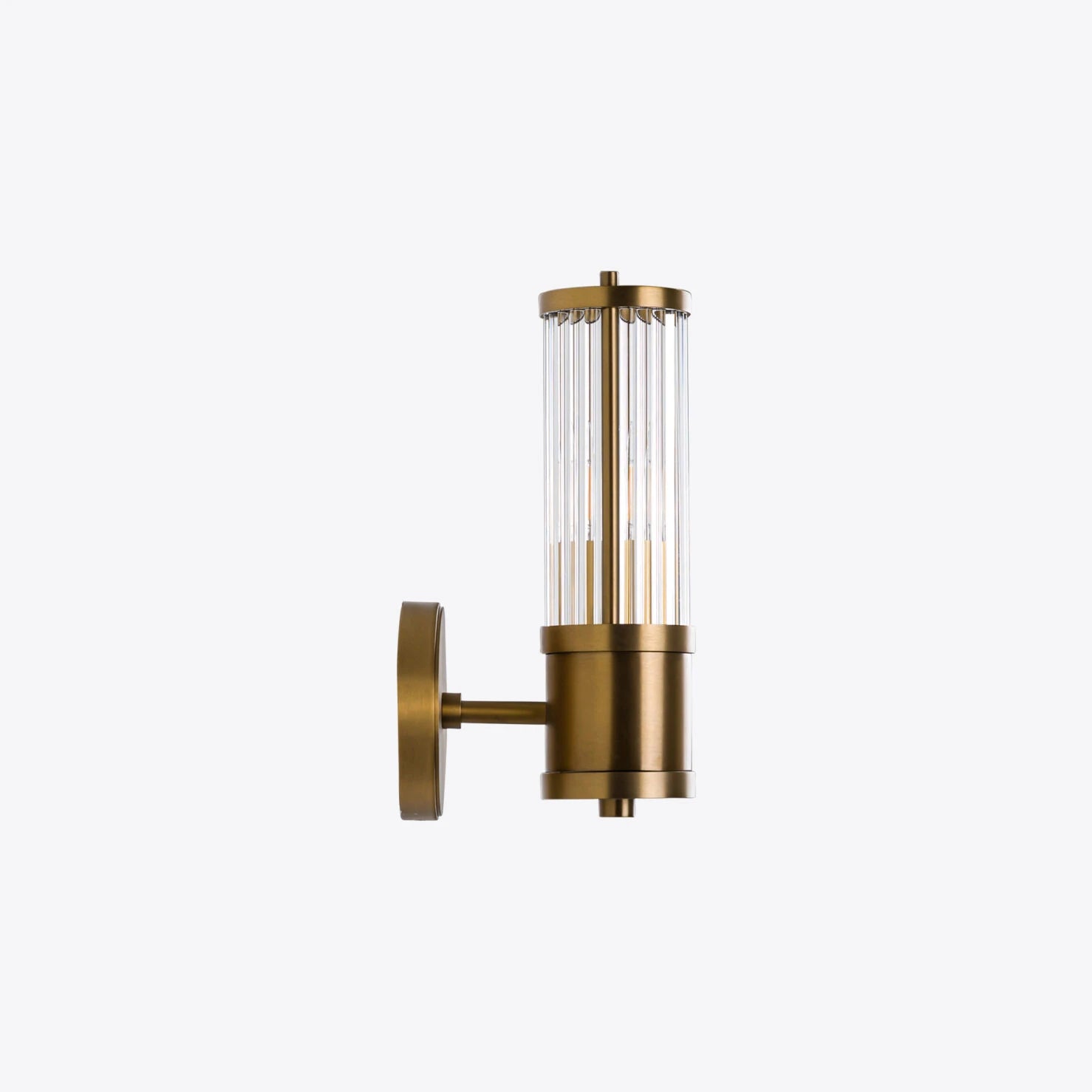 Pure White Line Hendrix Single Wall Lamp Brass