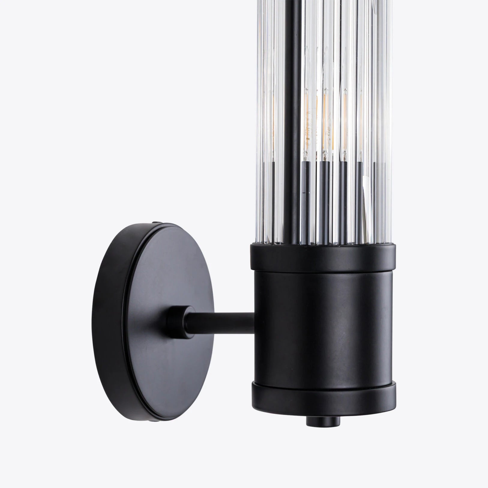 Pure White Line Hendrix Single Wall Lamp Black