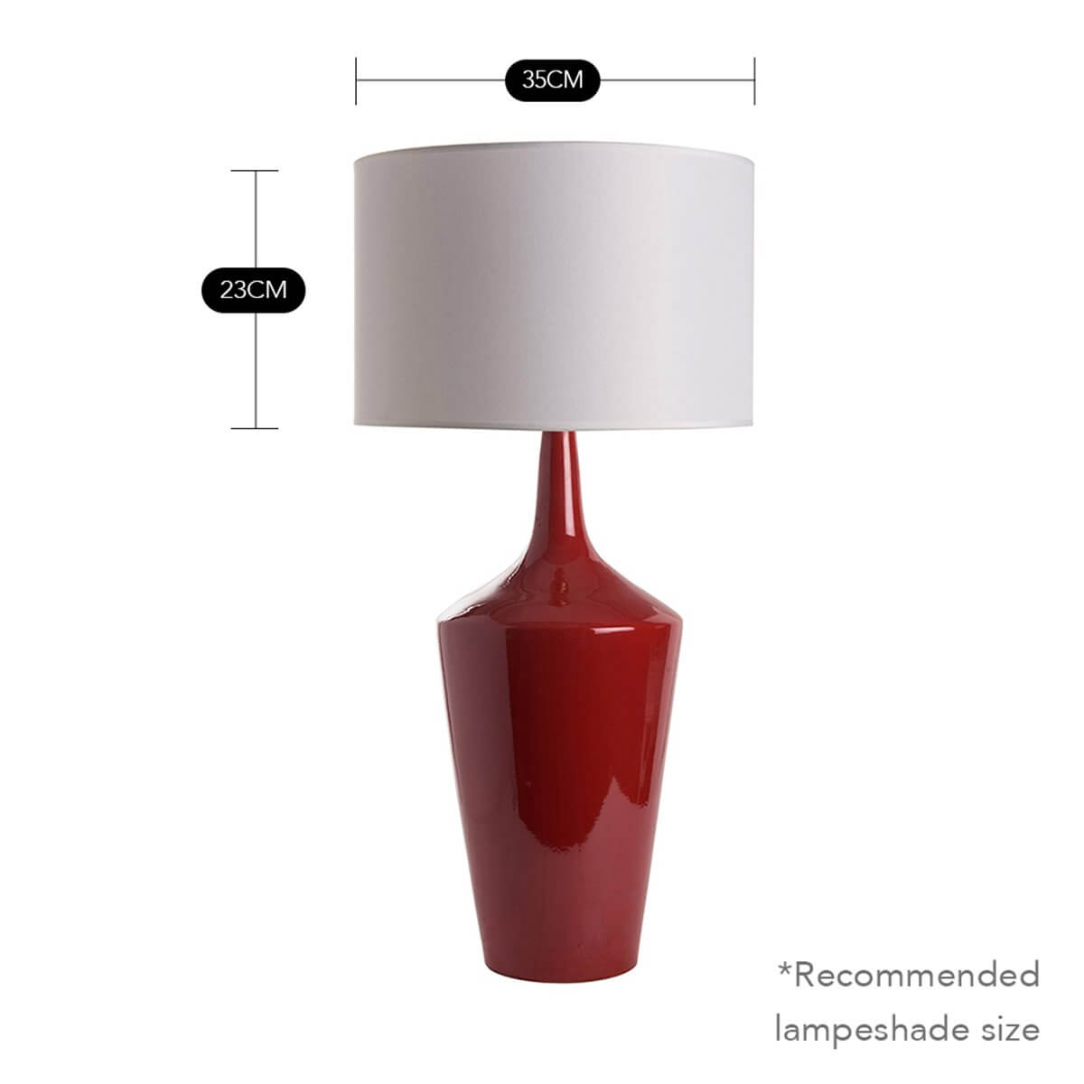 AS conical Vase Red