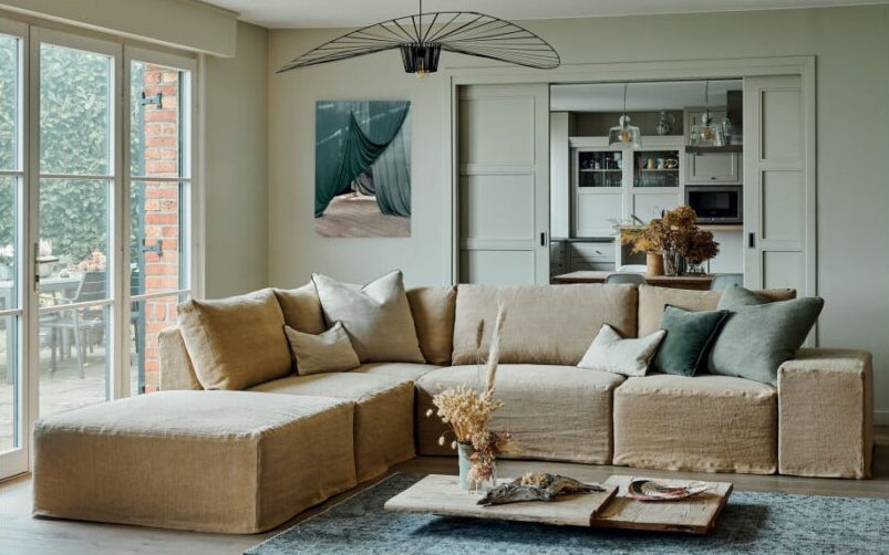 Home Spirit Sofa, Arles, Linen Beige