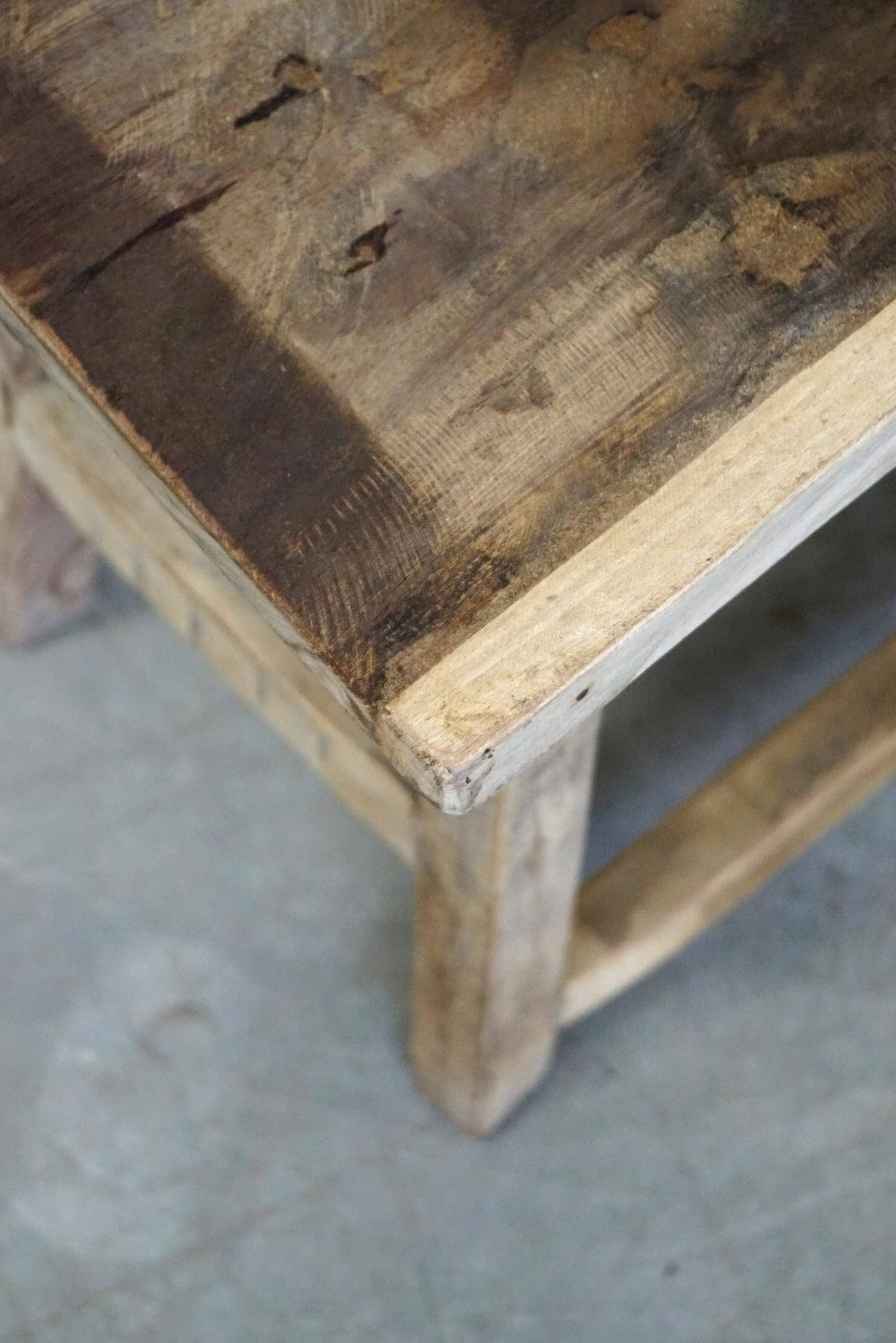 Trademark living simple raw stool in light recycled wood