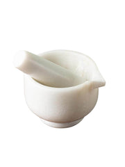 White marble pestle and mortal