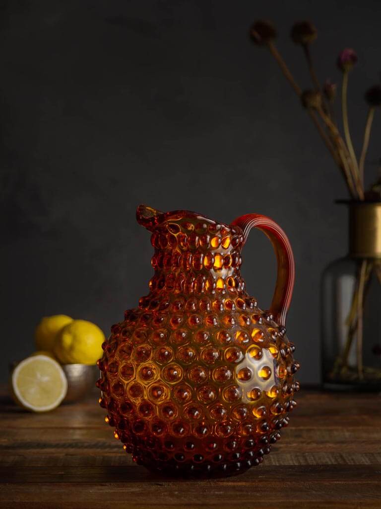 Chehoma Hobnail Pitcher Amber 2L