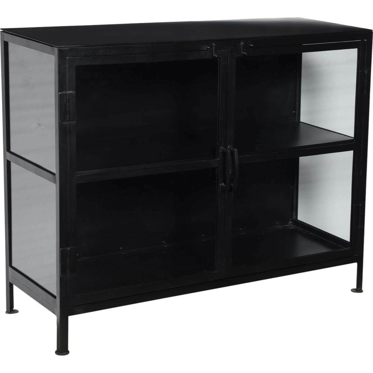 Trademark living Magnum iron cabinet with glass door