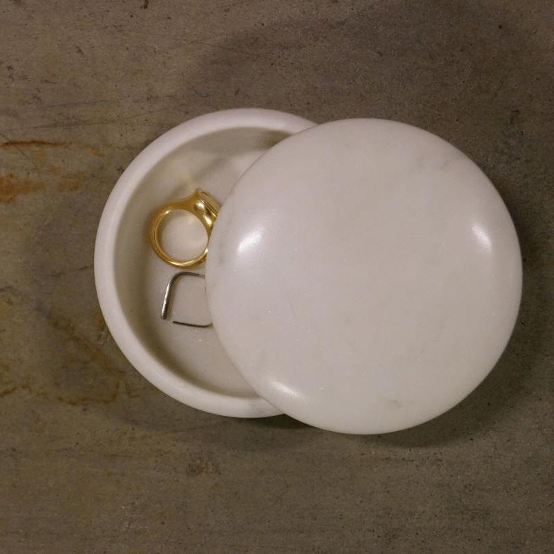 Trademark living Marble box white