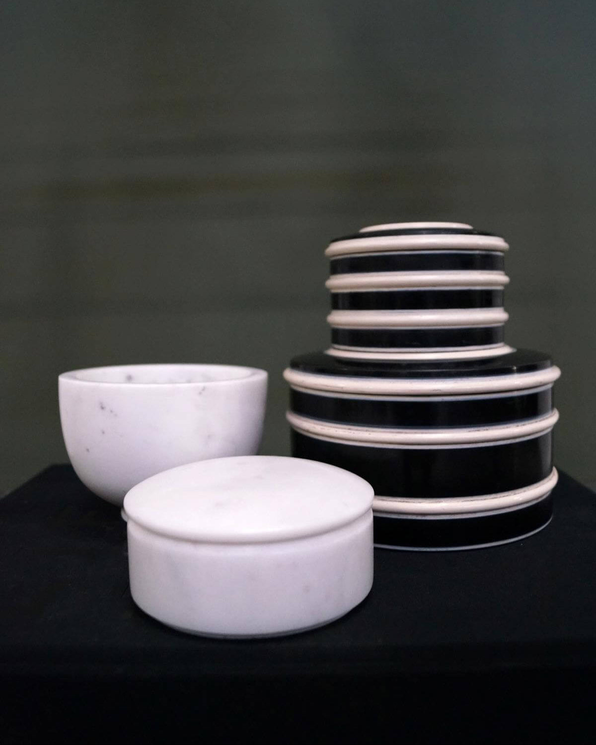 Trademark living Marble box white