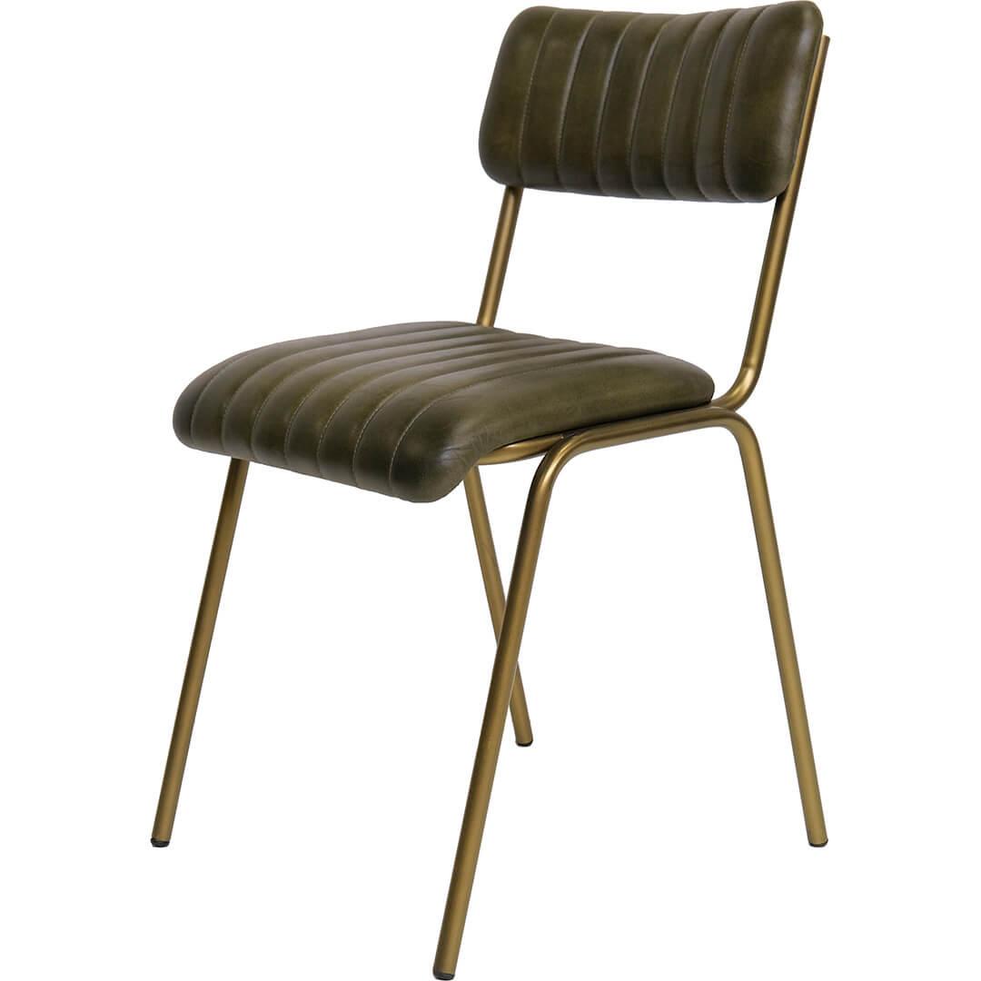 Chicago Chair Green Brass