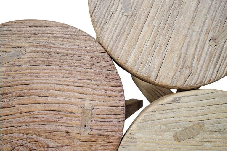 Vermissen barstool round natural