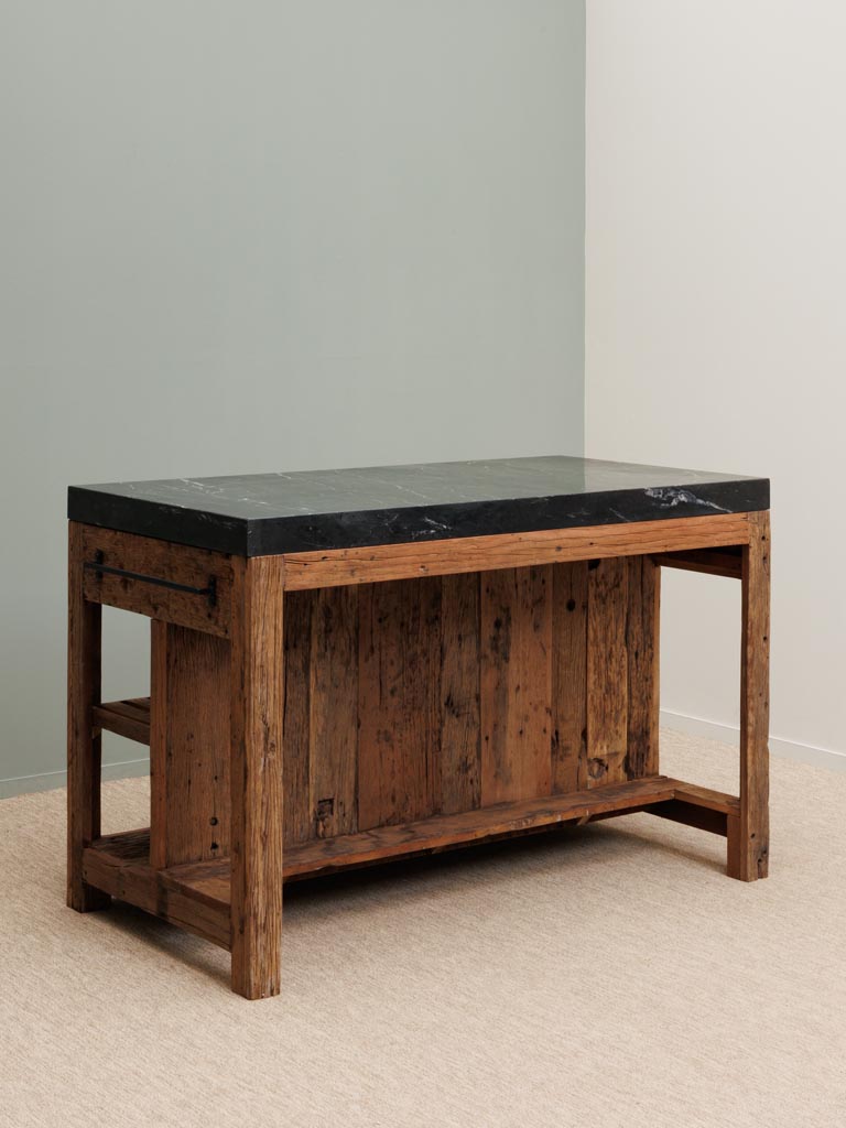 Greta Black marble kitchen counter